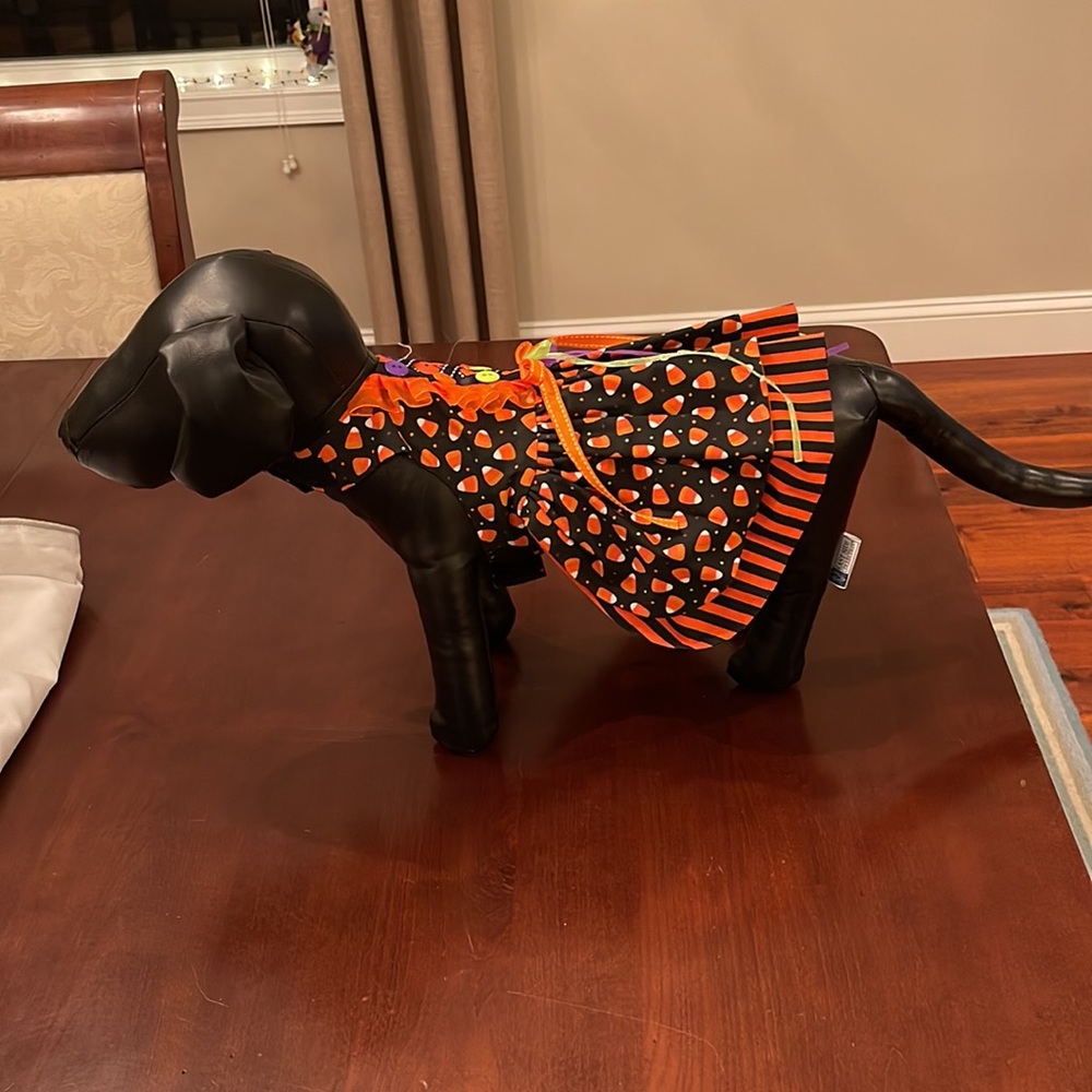 Puppy Duds Candy Corn Harness Dress